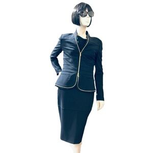 Escada Blue Dress and Matching Jacket
